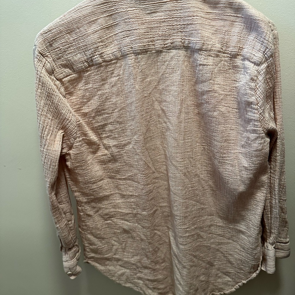 Hatch Orange Gingham Button Down Blouse - image 3